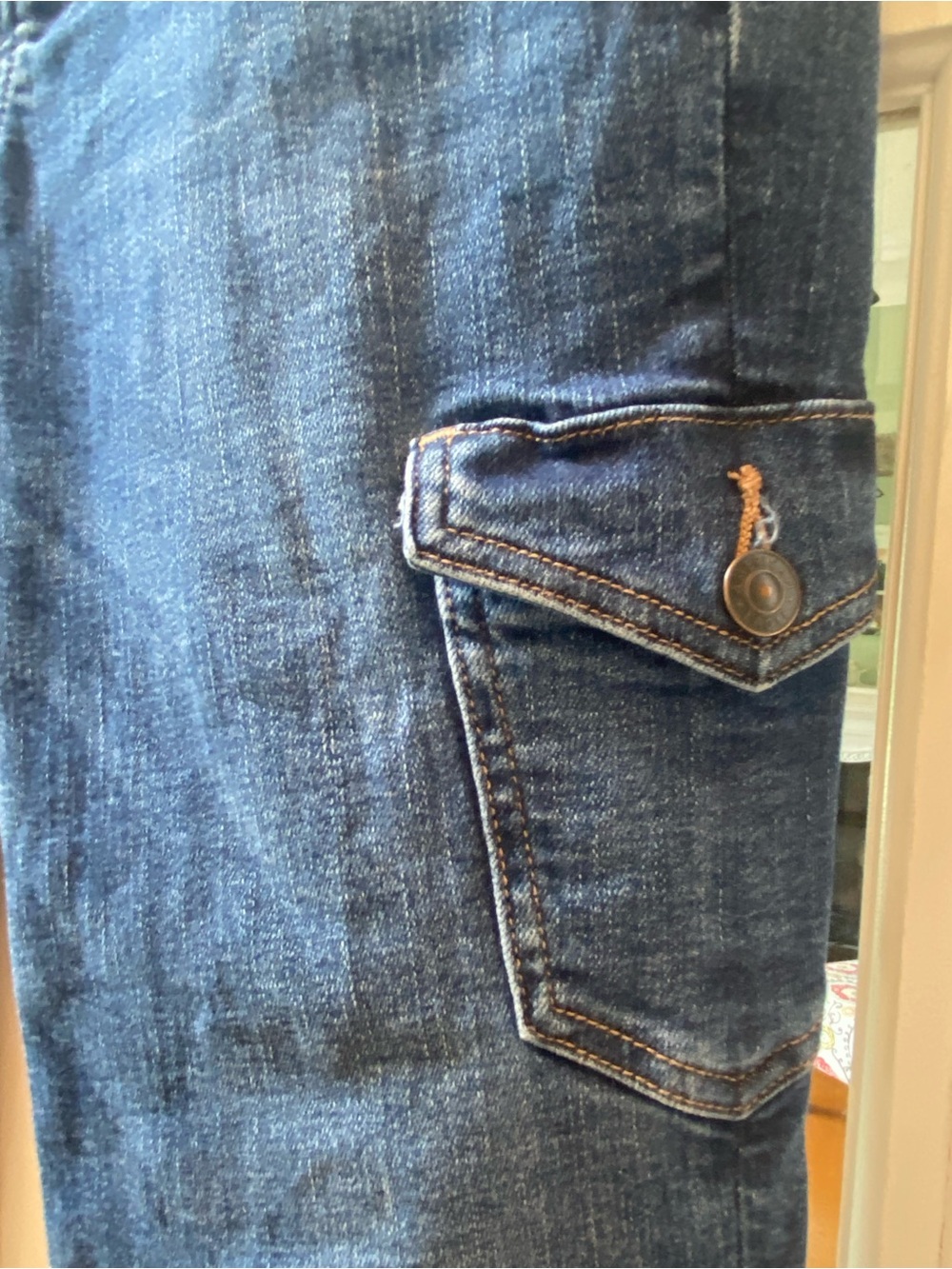 American Eagle Outfitters Kick Boot Flare Cargo Jeans Size 6 - Picture 4 of 6